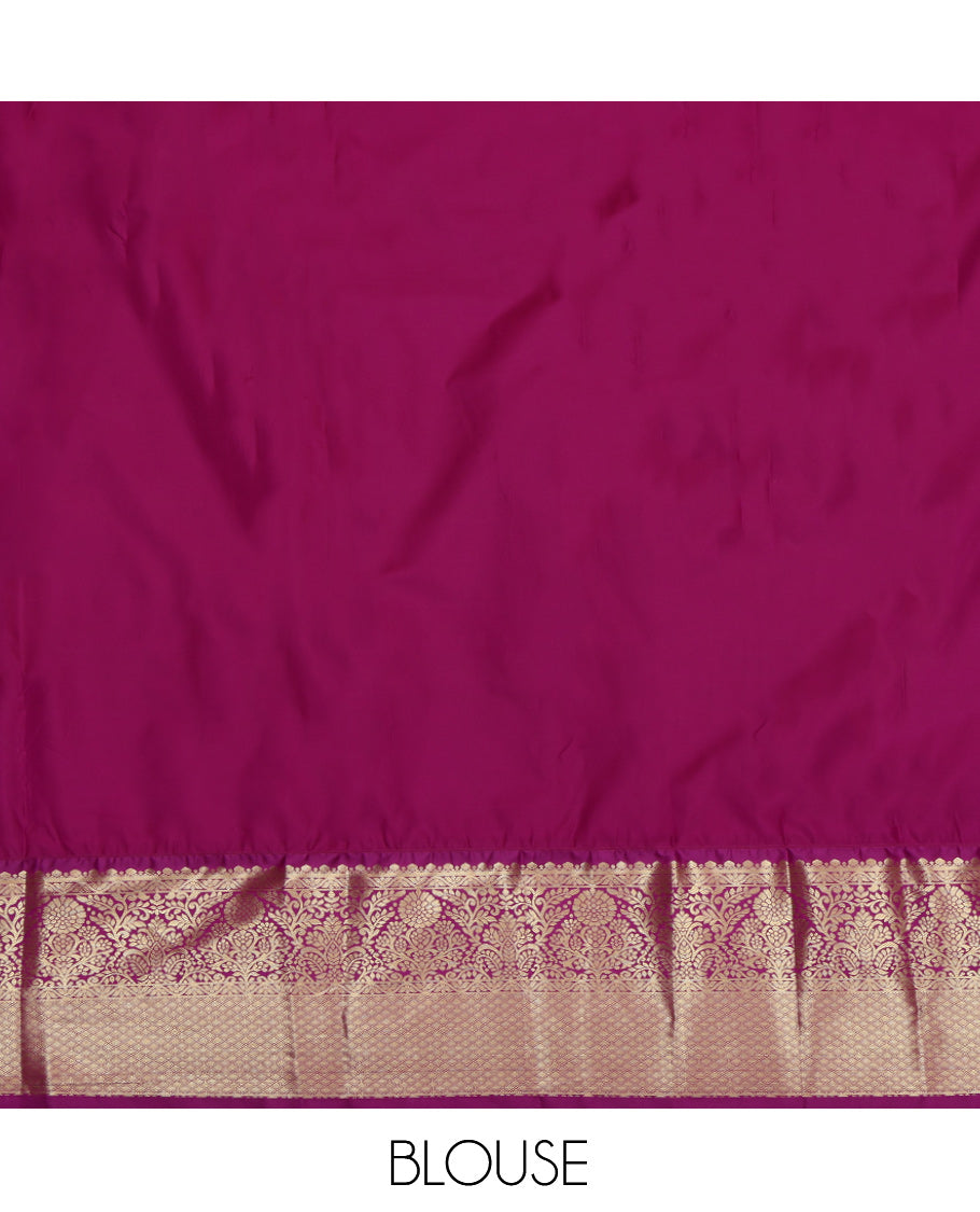 Green Art Silk Pavadai Material Set