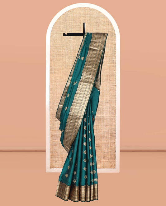 Blue Mayuri Lite Silk Mix Saree