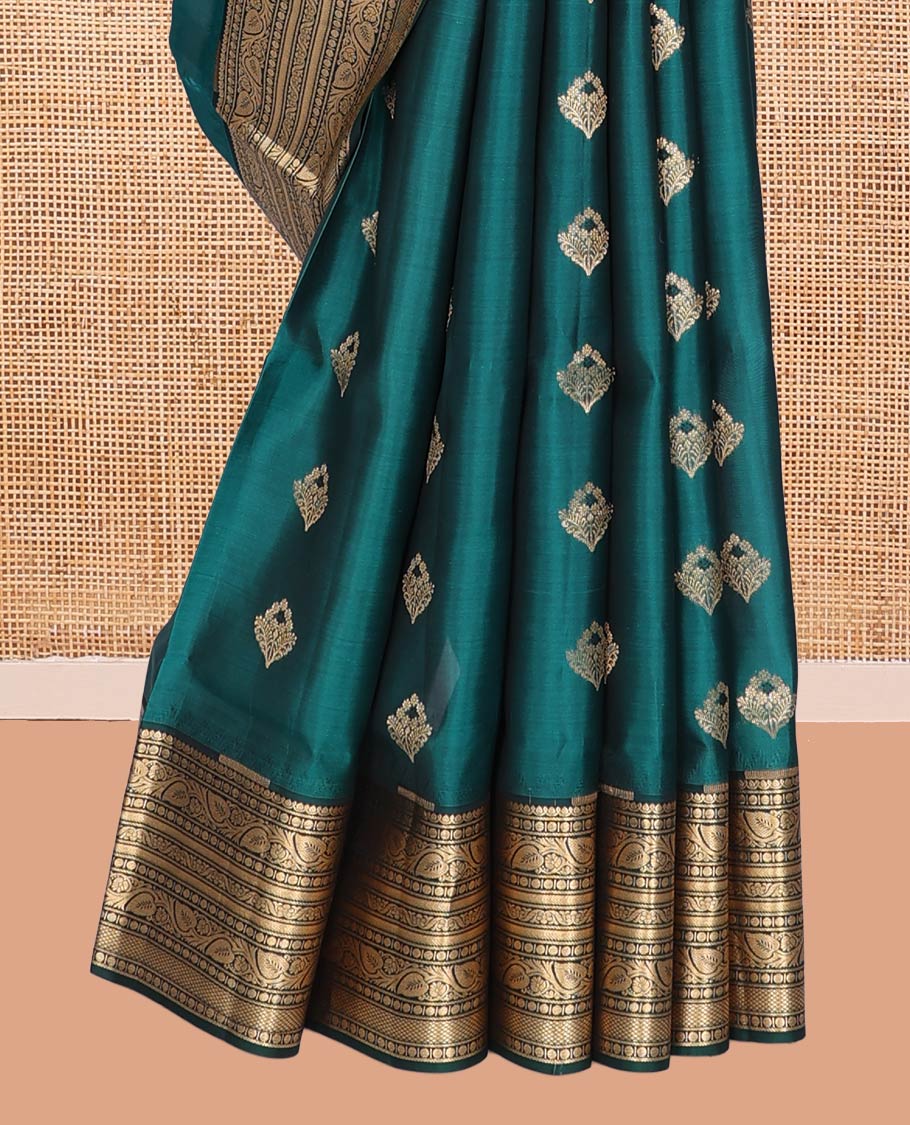 Blue Mayuri Lite Silk Mix Saree