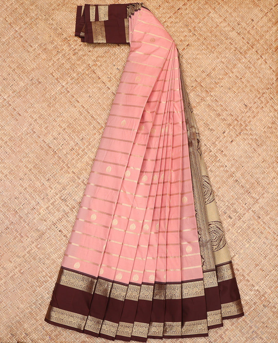 Peach Budget Silk Saree