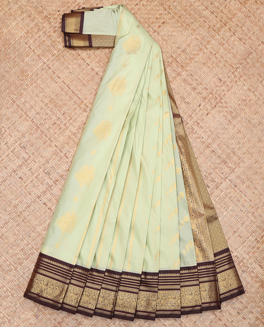Green Zari Design Budget Silk Saree