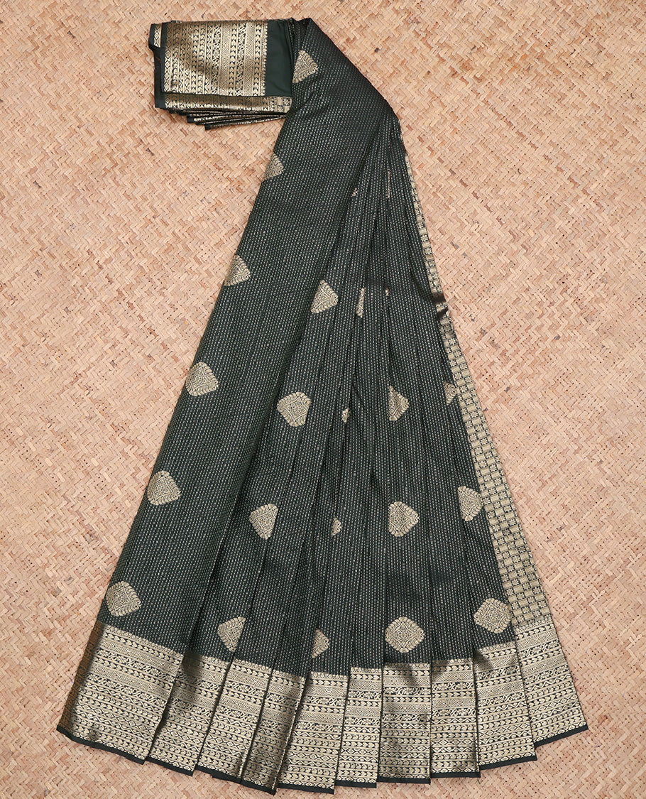 Green Traditional Zari Design Border Budget Silk Saree