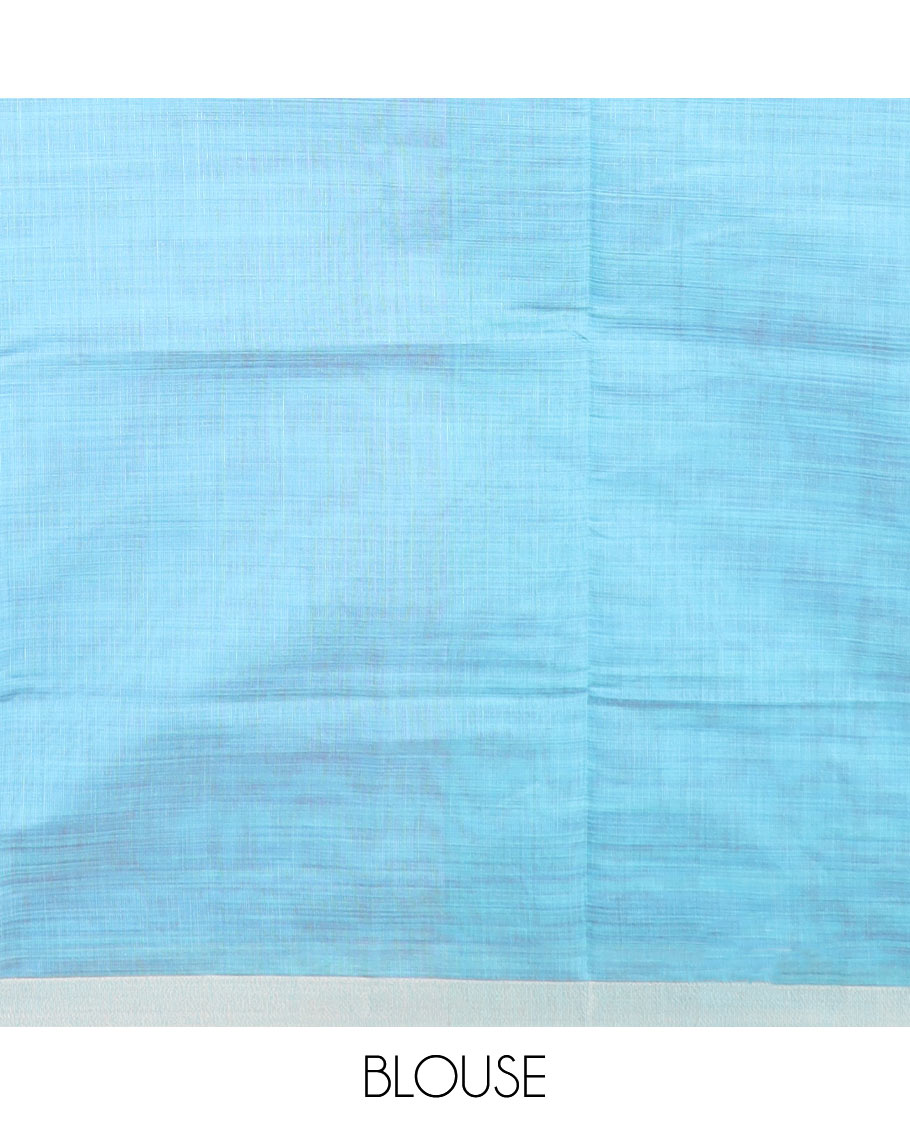 Rani pink kalamkari buttas printed chirala cotton saree, bavanji border, and contrast musical motifs print pallu