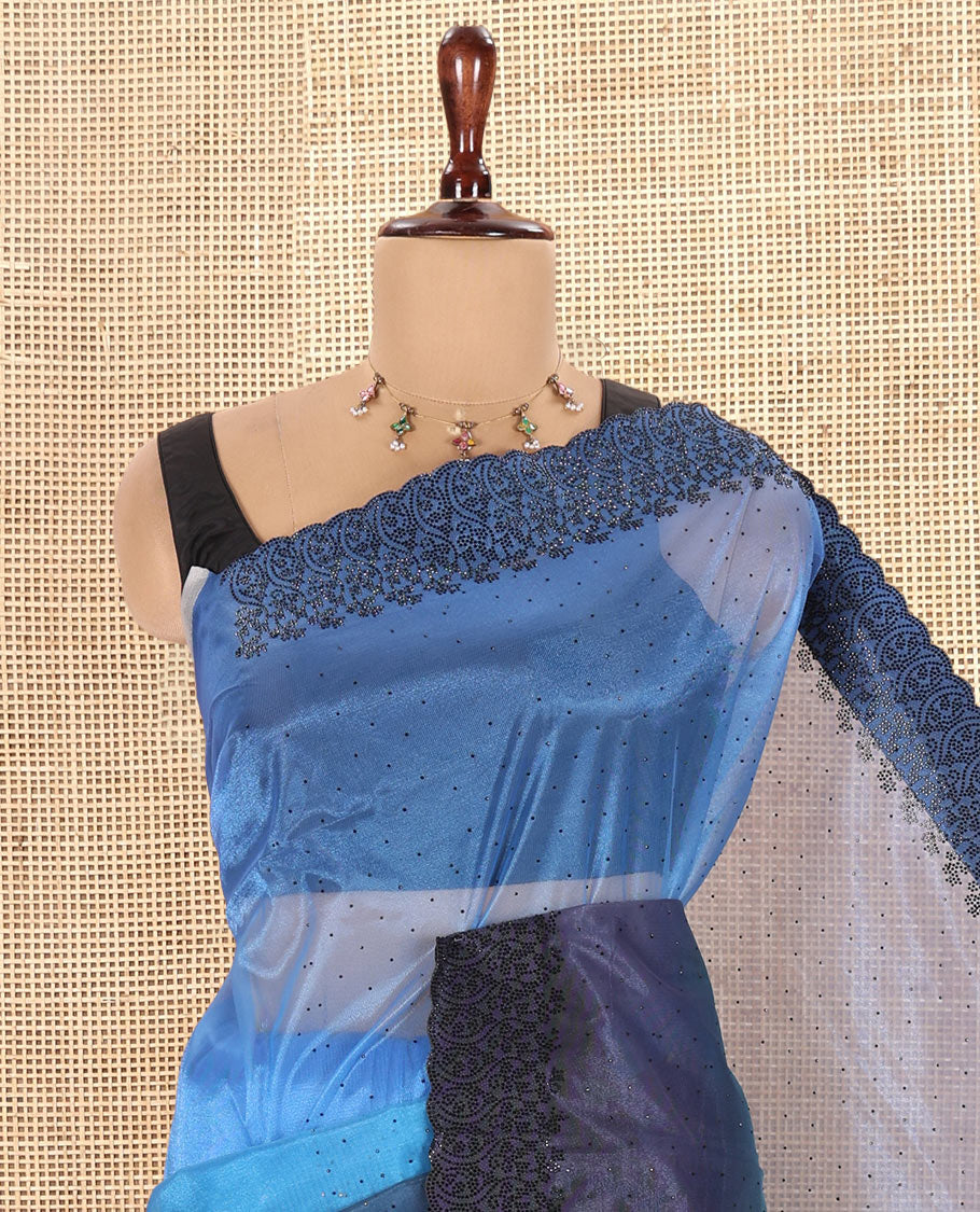 Rama Twill Net Saree