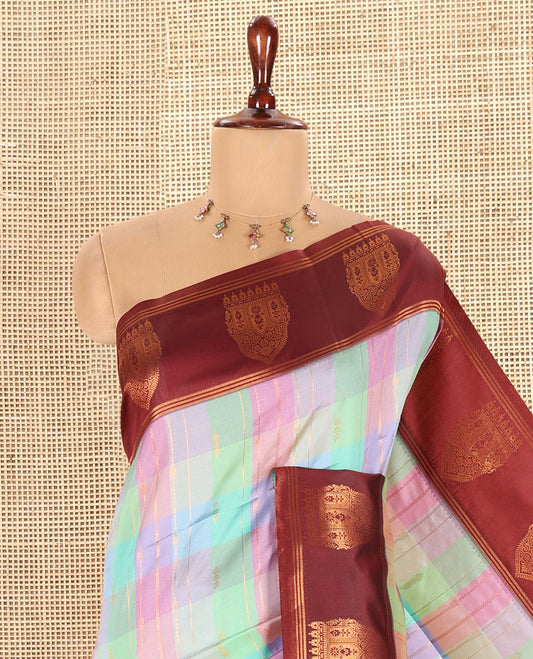 Maroon Fancy Softy Silk Saree
