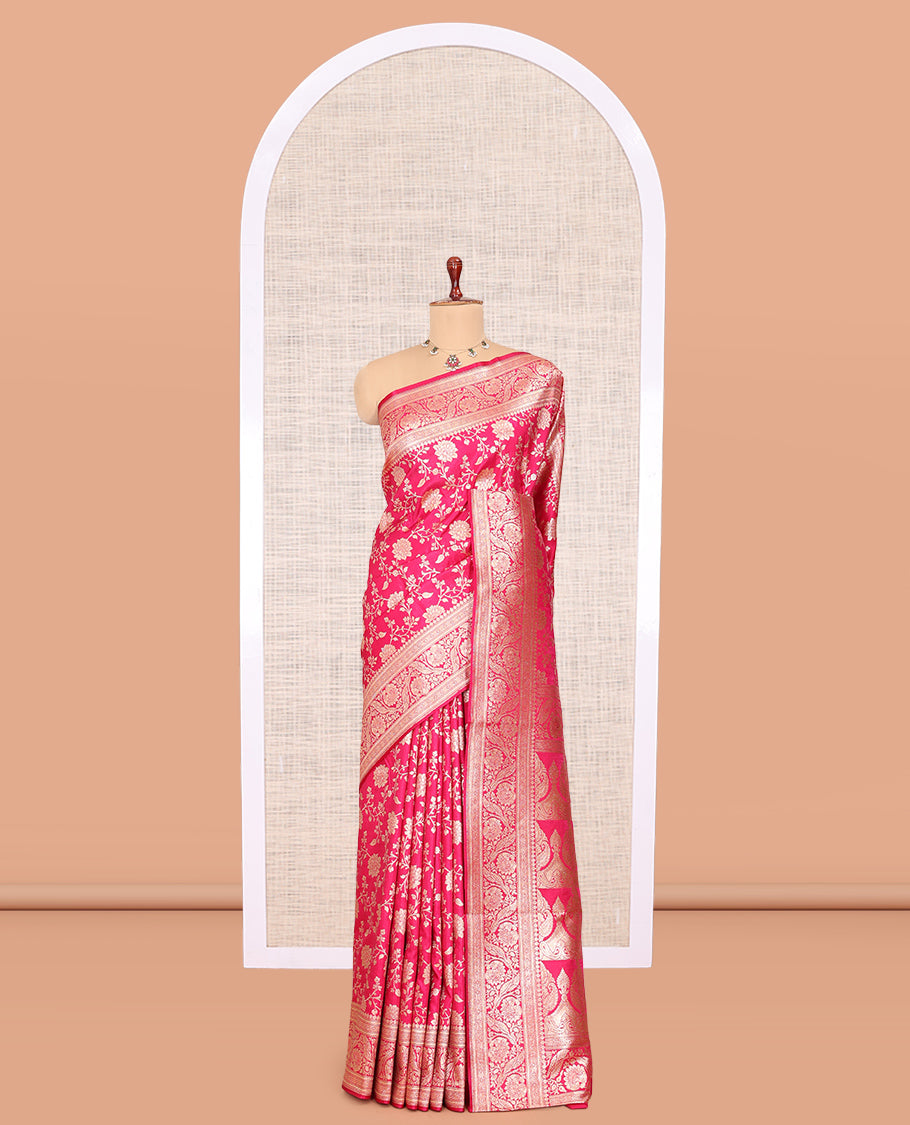 Red Banaras Nylon Saree