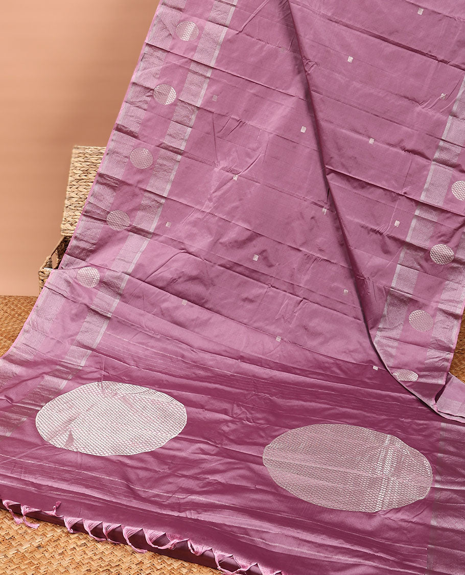 Pink zari buttas Aarani gift saree, zari design border & intricate pallu