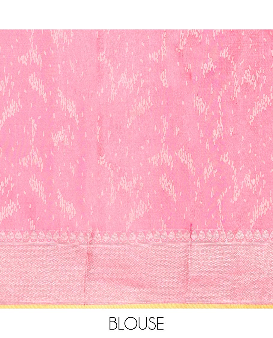 Maroon floral jacquard silk saree, contrast traditional zari border & jaal pallu
