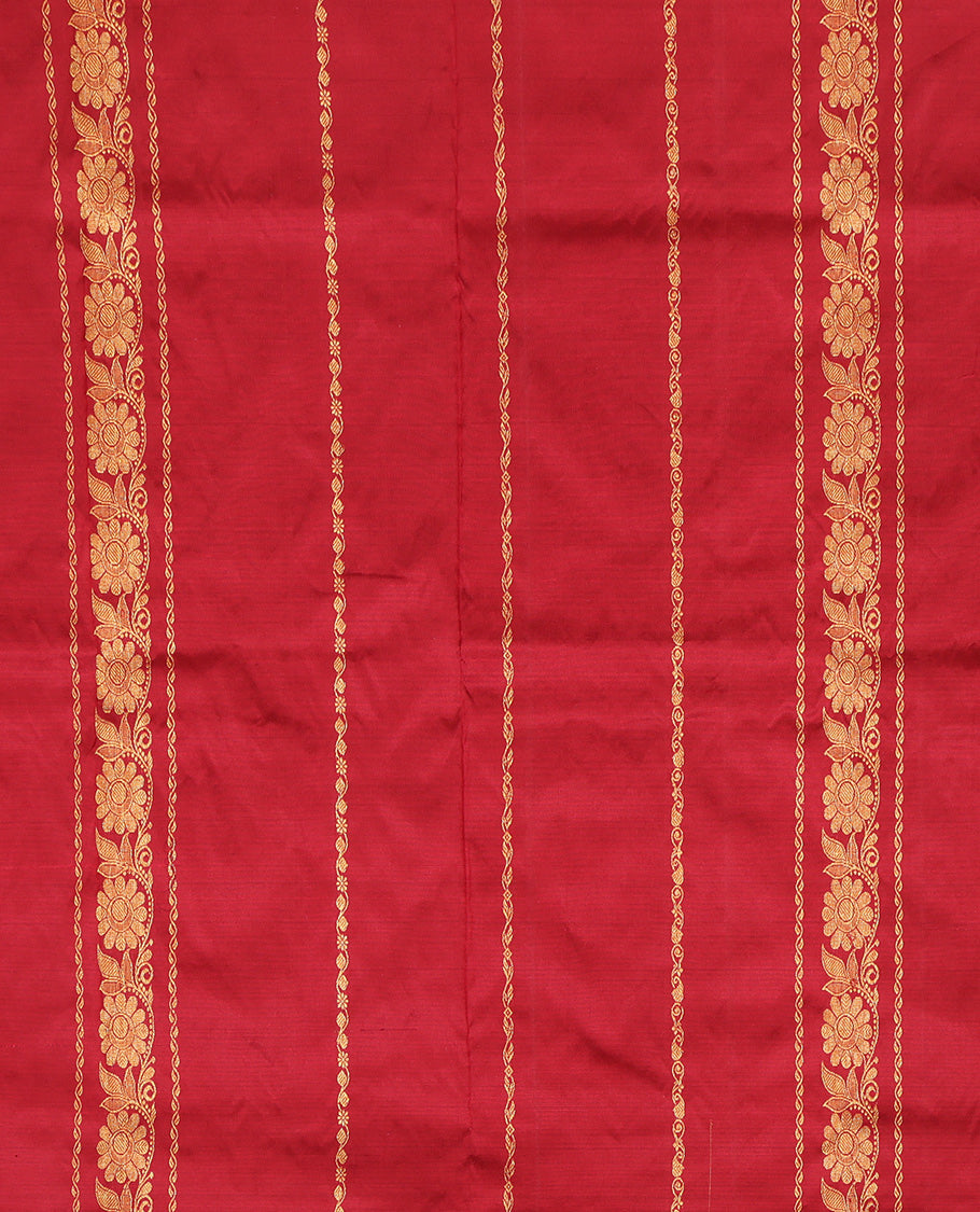 Light Maroon Pure Silk Navarathna Pavadai Material Set