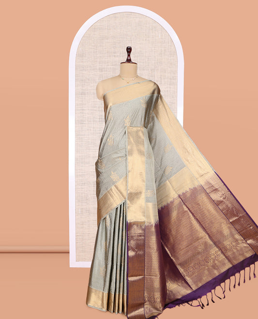 Grey Budget Silk Saree