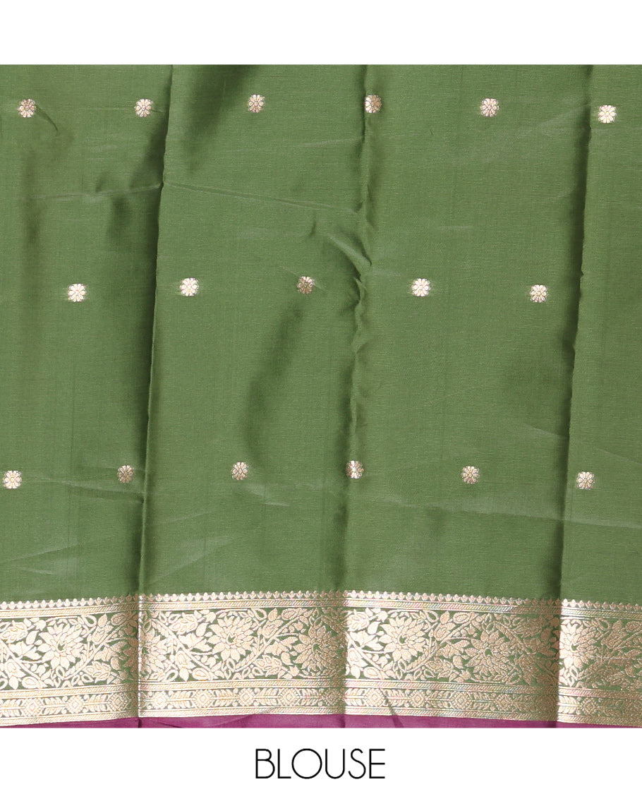 Borderless Purple Elite Soft Silk Saree