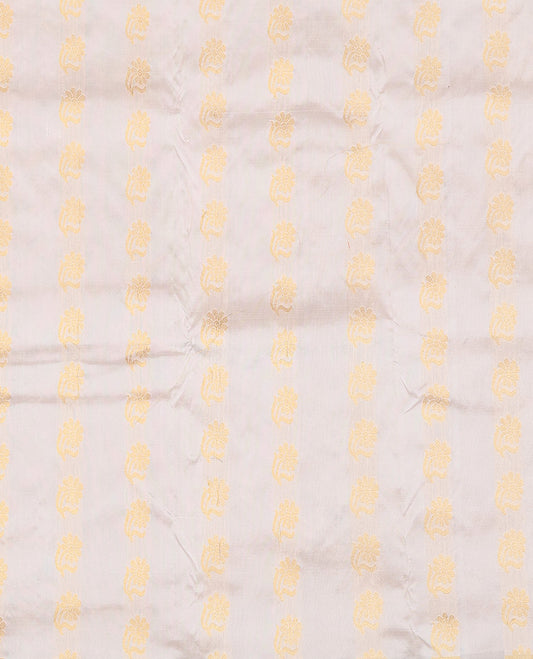 White Pure Silk Navarathna Pavadai Material Set