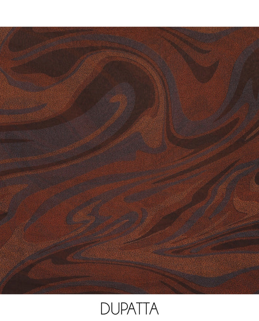 Black and Mustrad Material Chudidhar Set Ornamented with Patch Neck and Sequins Embroidered Vichitra Silk Top, Plain Santoon Bottom, and Vichitra Silk Abstract Printed Dupatta