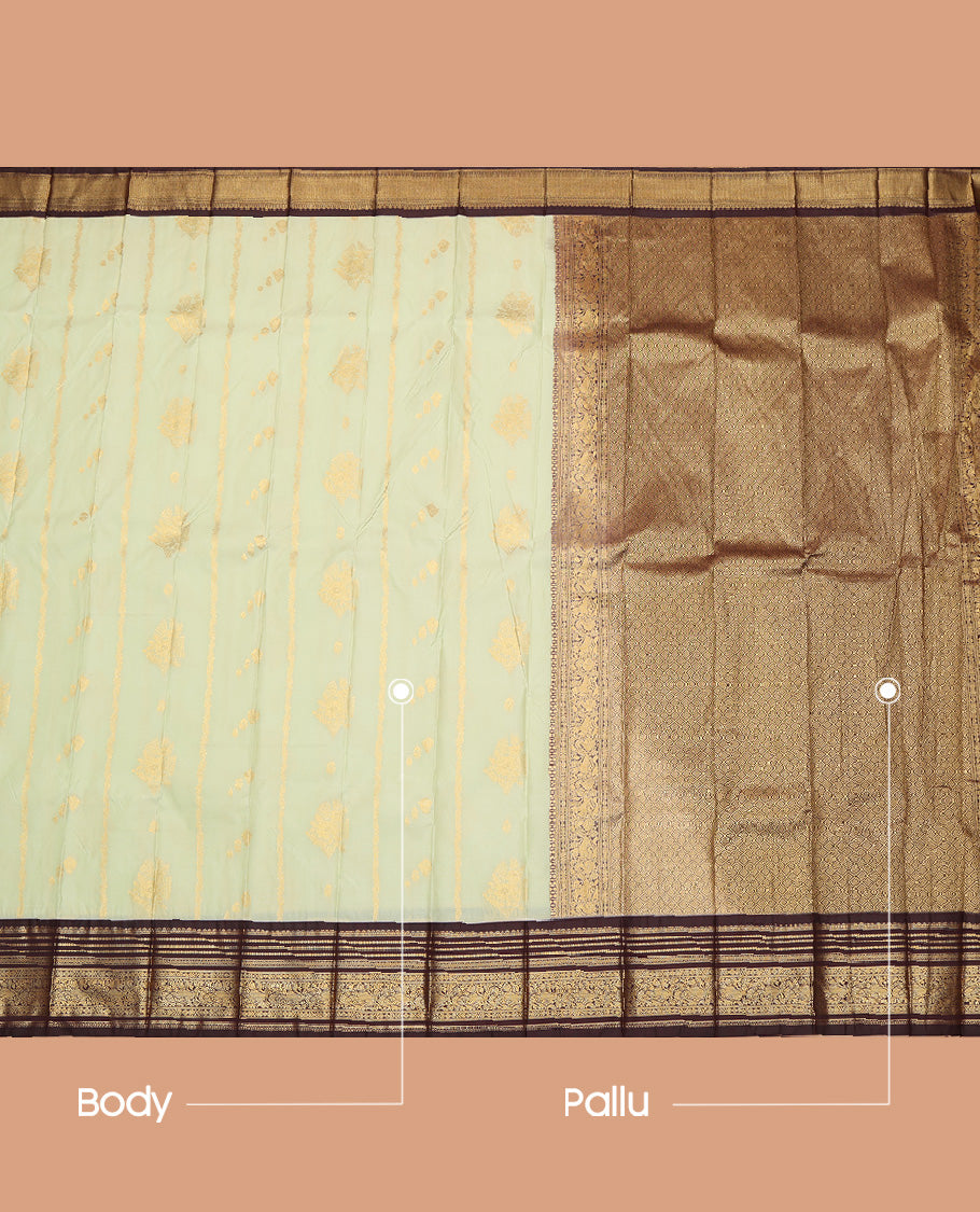 Green Zari Design Budget Silk Saree