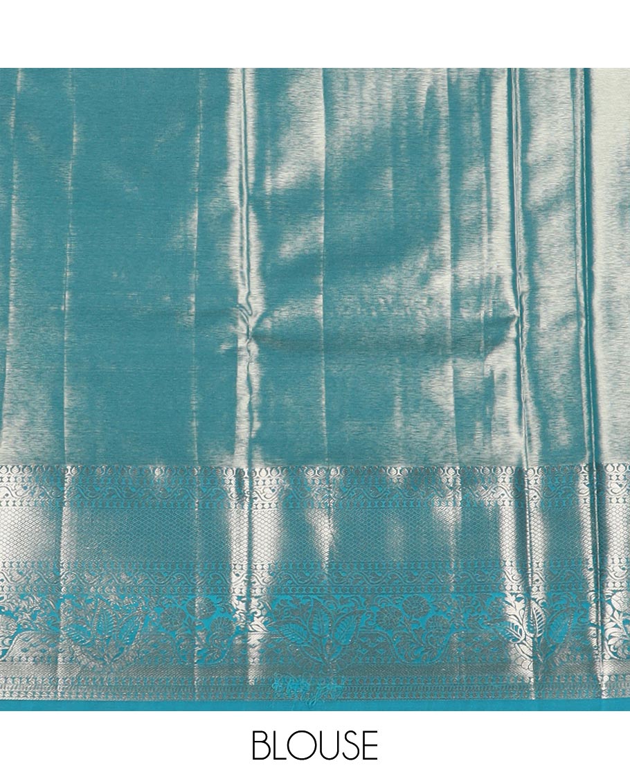 Ivory jacquard budget silk saree, contrast traditional zari border, and Mughal style zari woven pallu