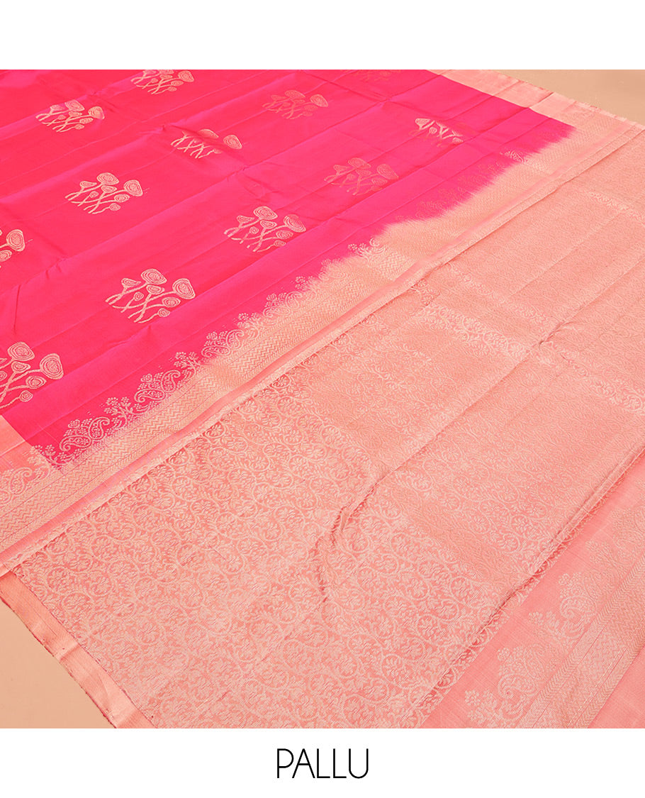 Pink Mayuri Lite Silk Mix Saree