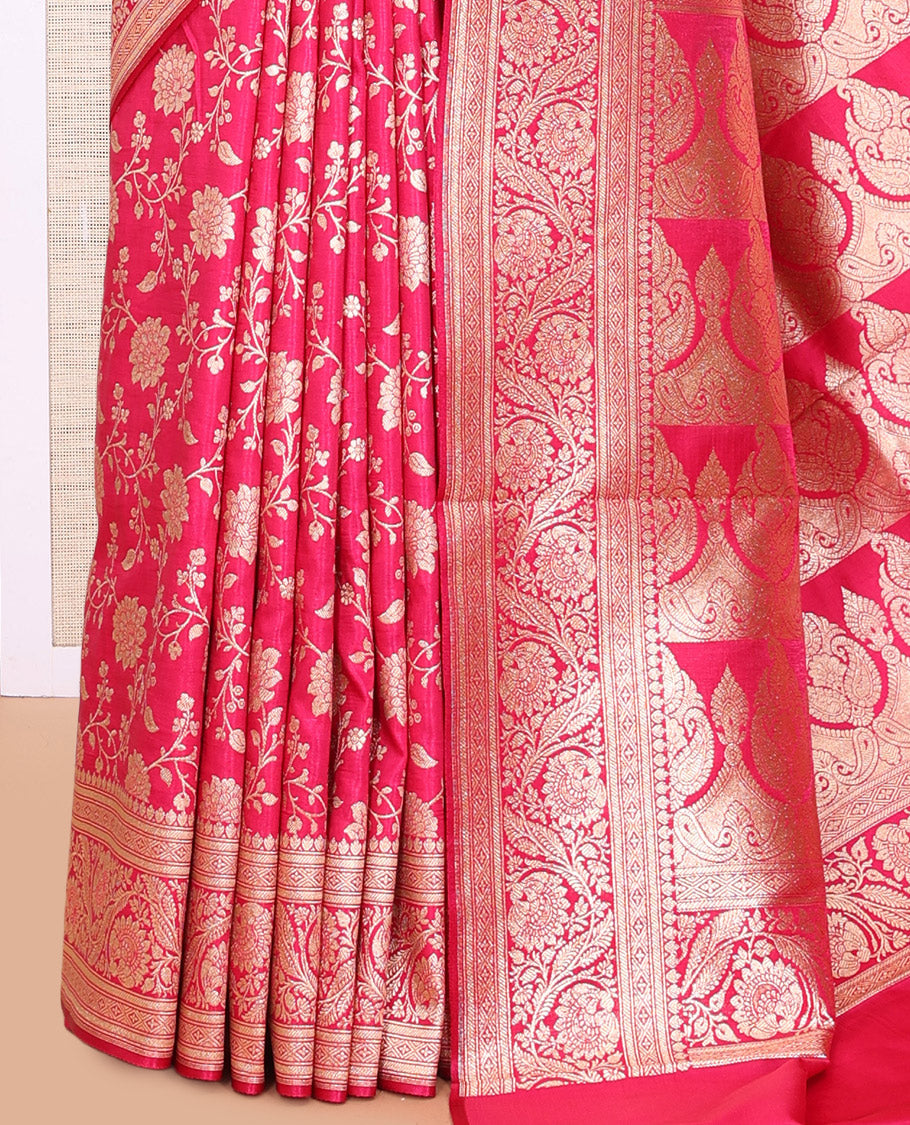 Red Banaras Nylon Saree