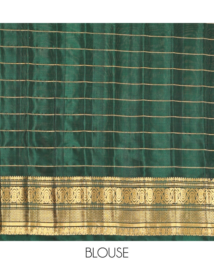 Maroon Gadwal Silk Saree