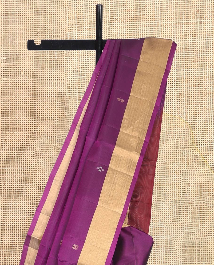 Purple Mayuri Lite Silk Mix Saree