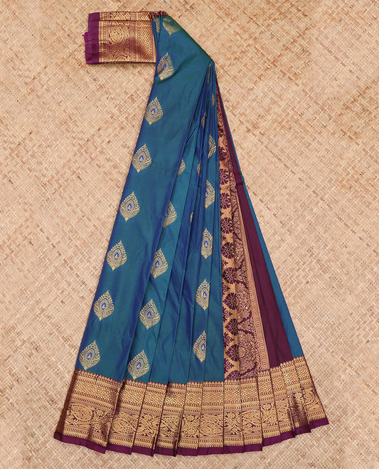 Blue Budget Silk Saree
