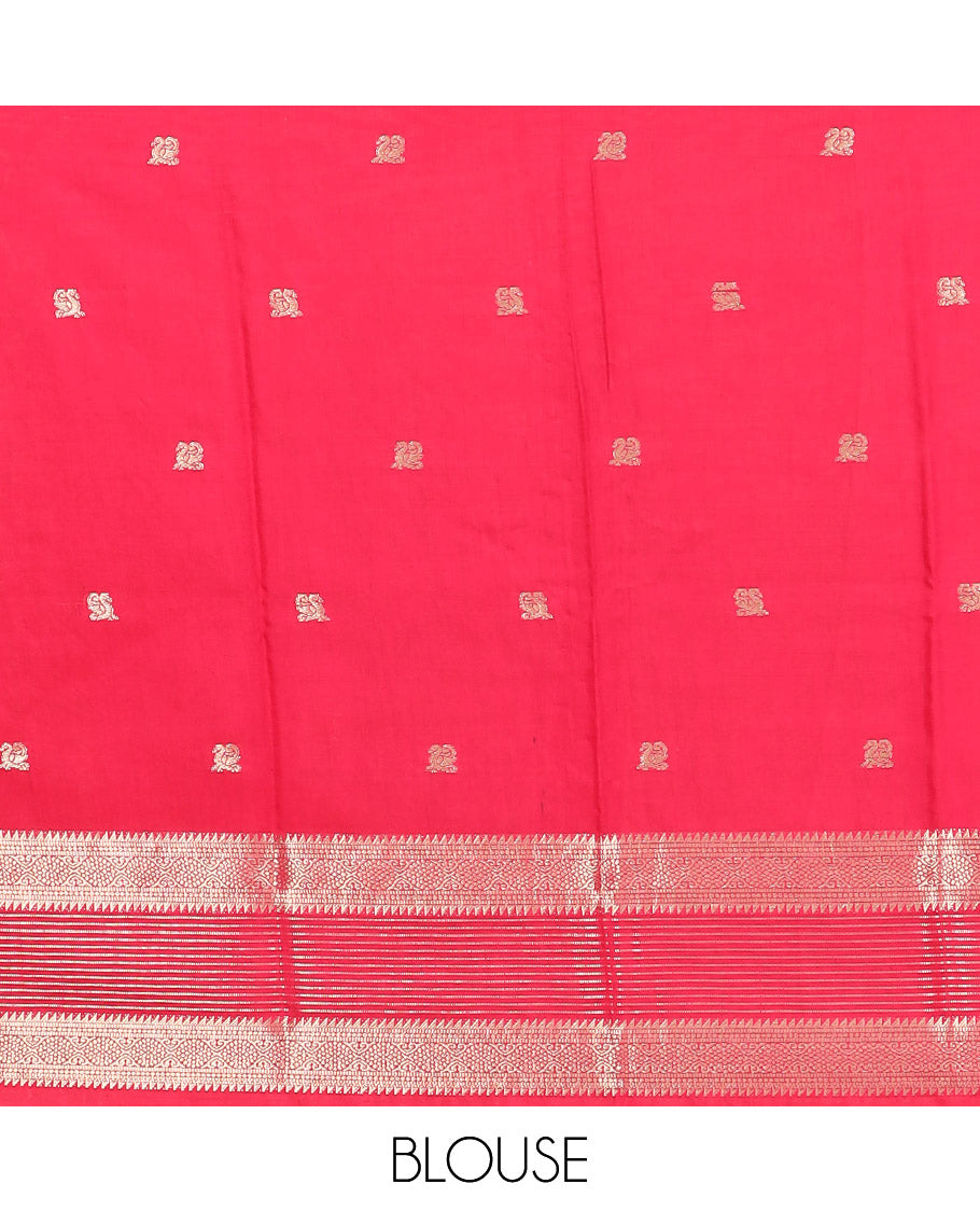 Black peacock buttas Assam silk saree, contrast traditional zari border, and pallu of zari designs