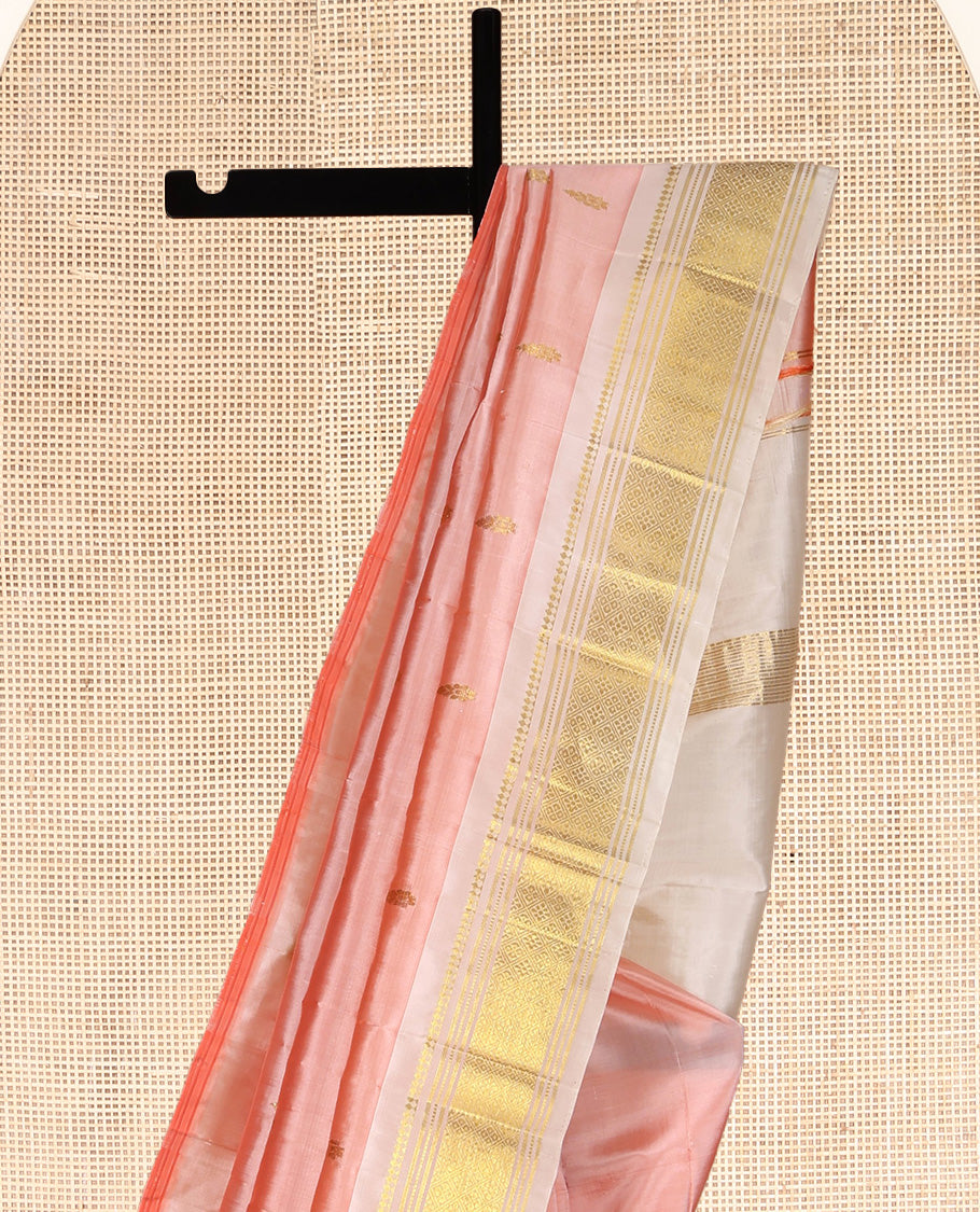 Baby Pink Kanchipuram Silk Saree