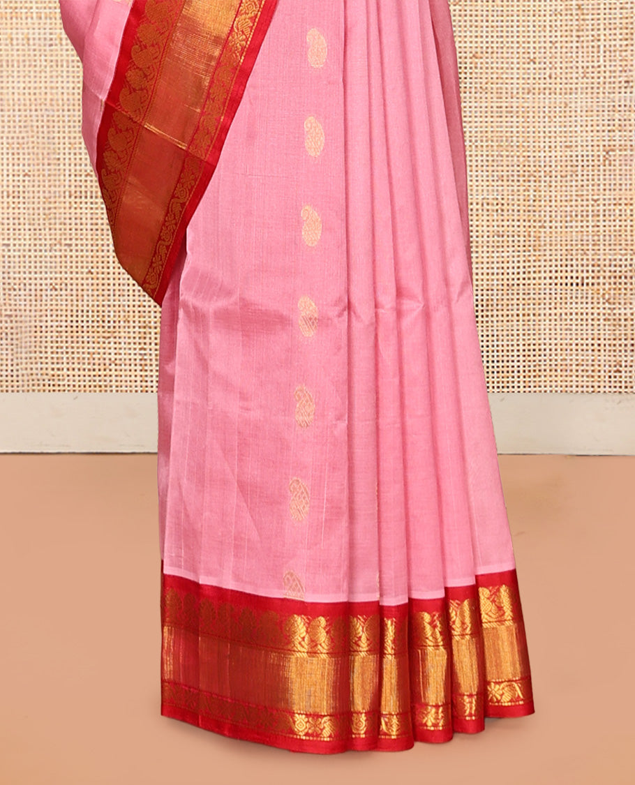 Pink Kuppadam Silk Saree
