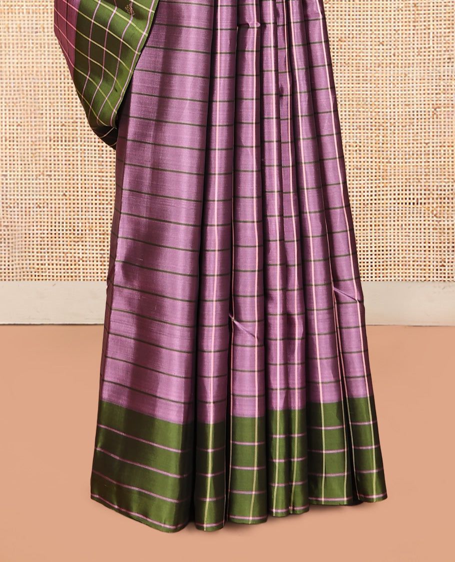 Lavender Mayuri Lite Silk Mix Saree