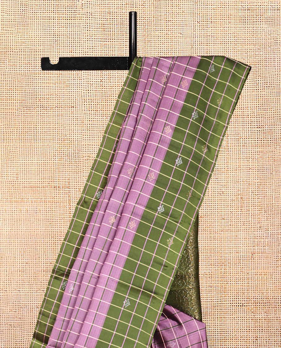 Lavender Mayuri Lite Silk Mix Saree