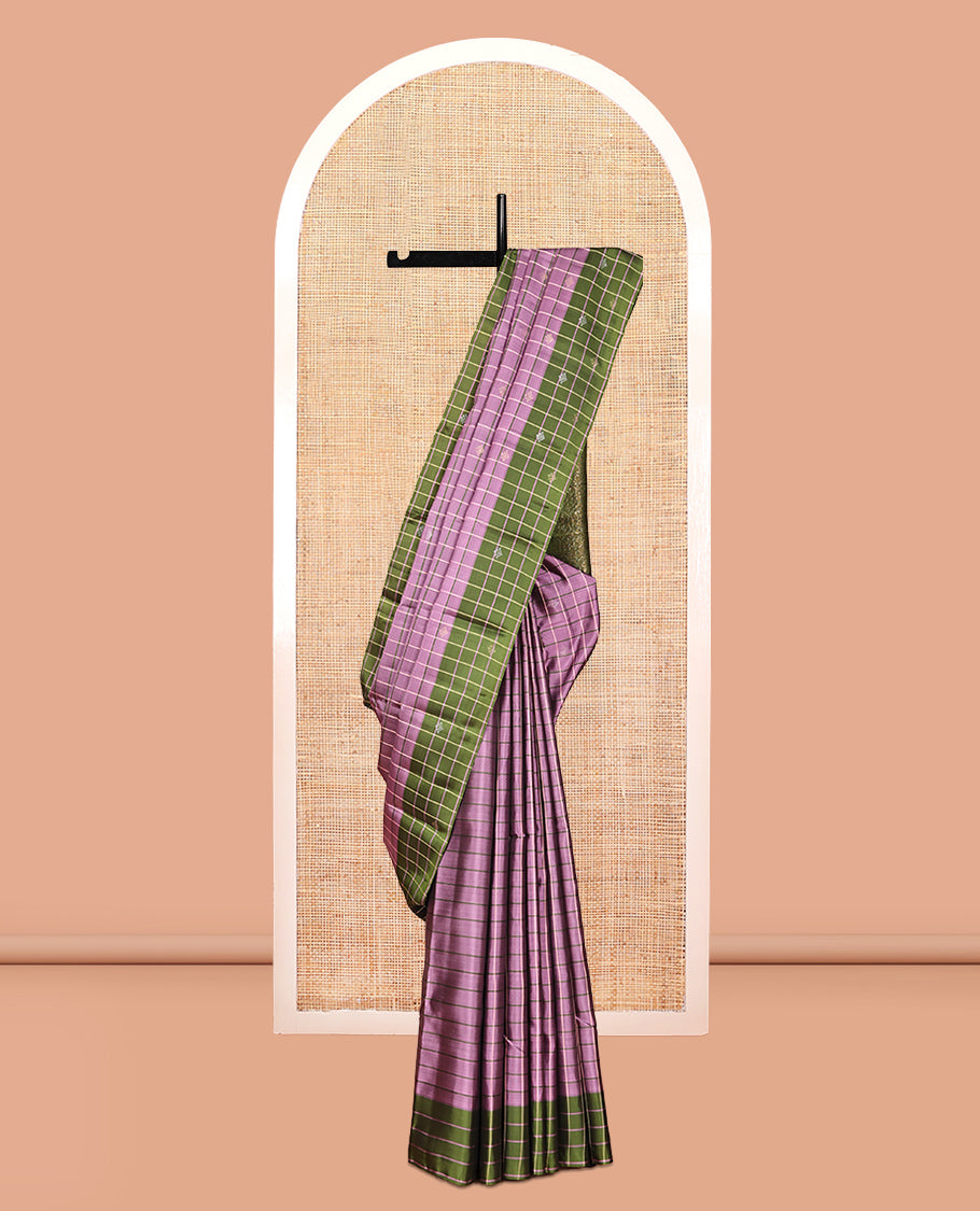 Lavender Mayuri Lite Silk Mix Saree