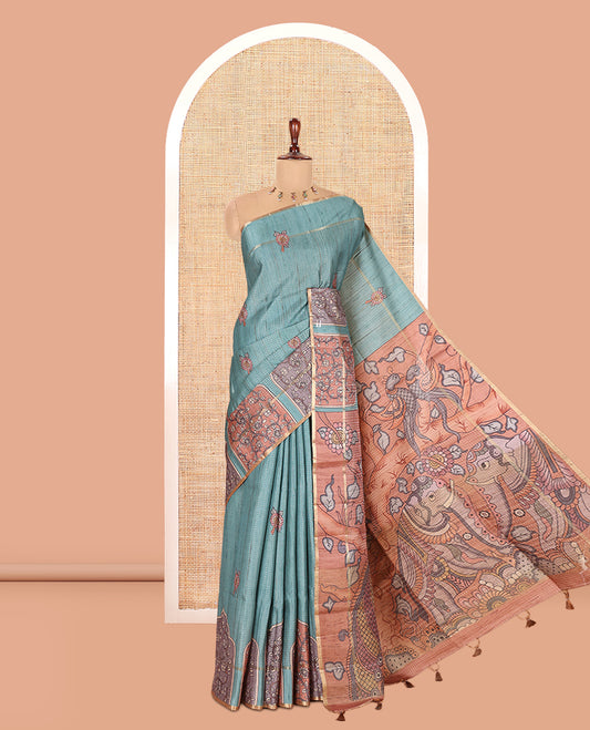 Green Fancy Tussar Saree