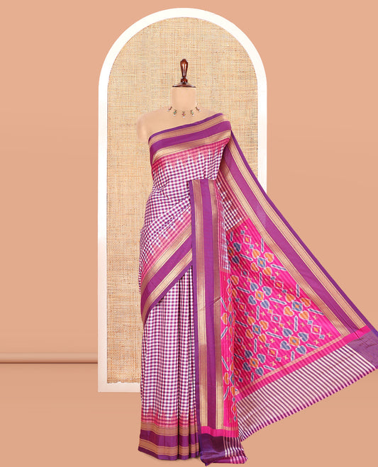 Purple Chettinad-Style Soft Silk Saree