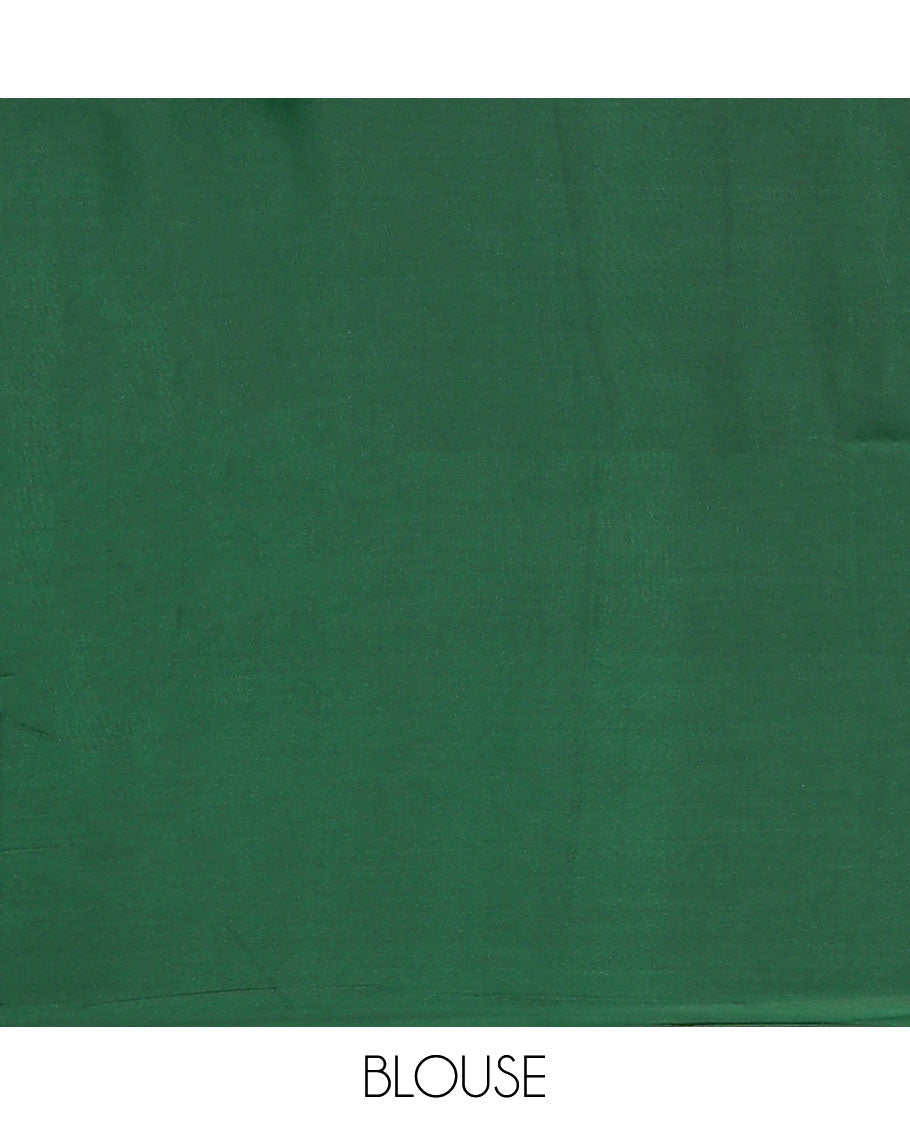 Borderless orange zari design soft silk saree, contrast jaal design pallu