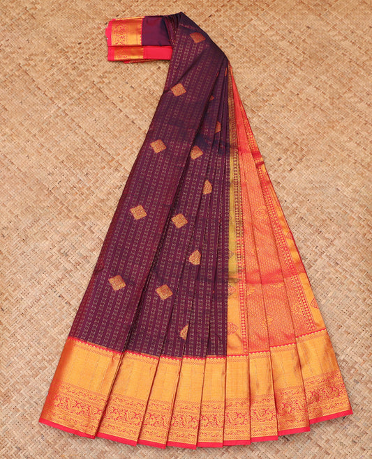Maroon Budget Silk Saree
