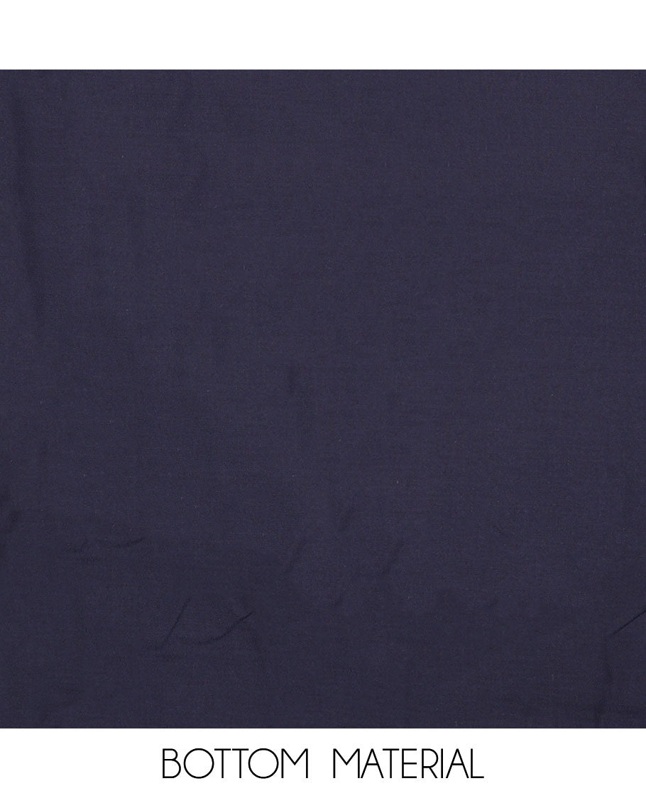 Blue chudidhar material set,unique print & embroidery rayon top,plain bottom & thread embroidered chanderi silk dupatta