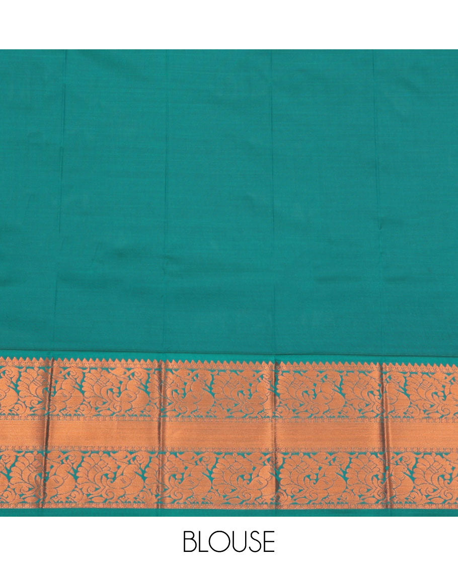 Green Budget Silk Saree, Finely Crafted with Zari Buttas and Checks All Over Its Body, Highlighted by a Traditional Zari Design Border, Intricately Designed Pallu, and Paired with a Matching Blouse