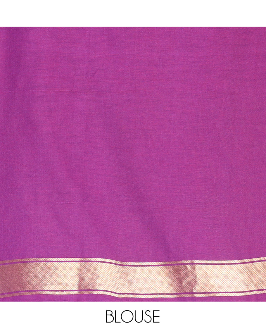 Purple Chettinad-Style Soft Silk Saree