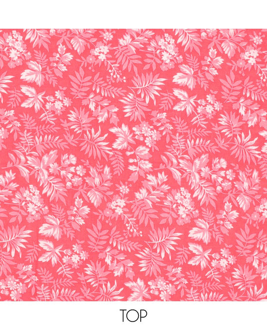 Pink chudidhar material set floral design top with geometric design bottom & geomentric design, floral design dupatta