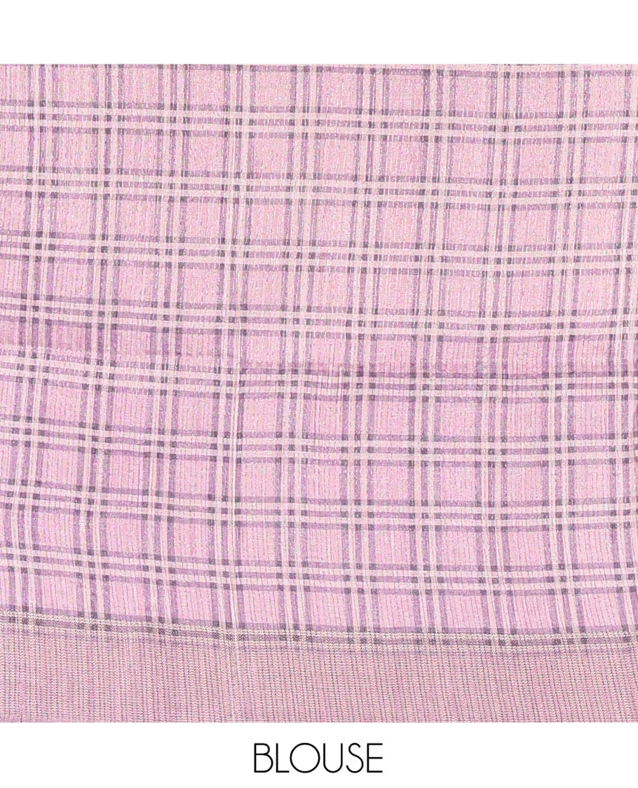 Lavender Fancy Tussar Silk Saree