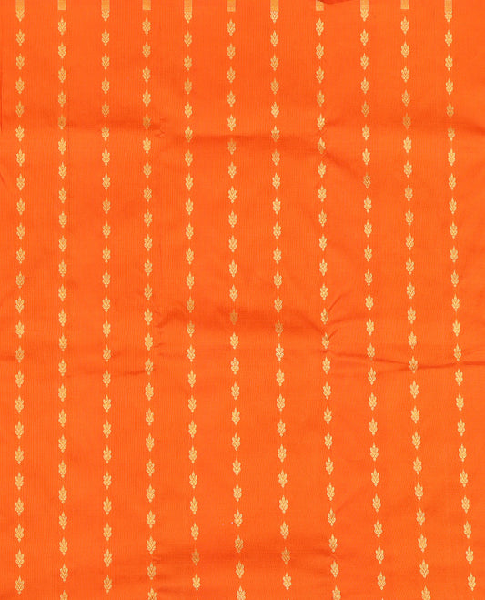 Orange Pure Silk Navarathna Pavadai Material Set