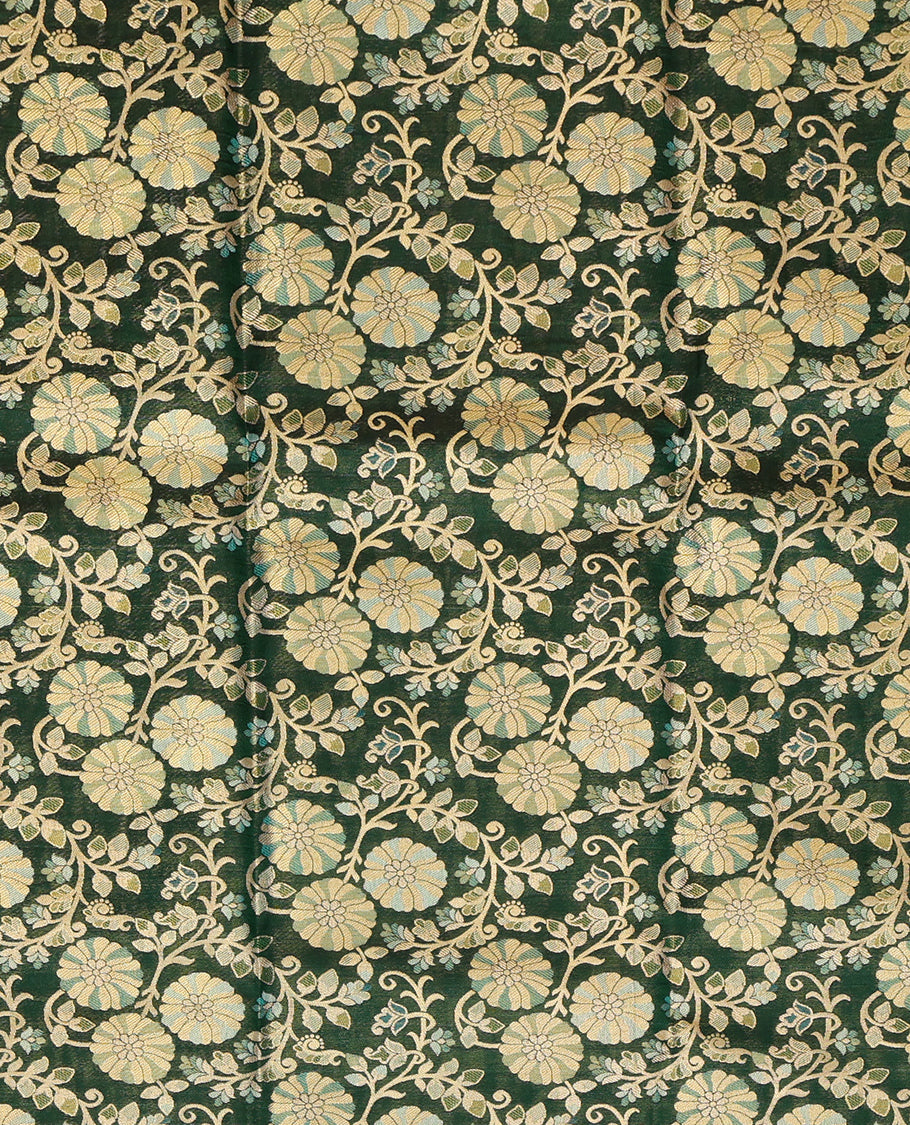Green Pure Silk Pavadai Material Set