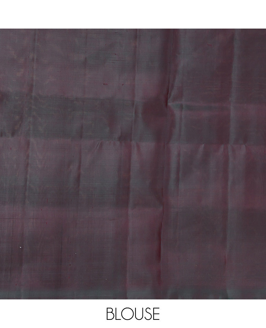 Pink Mayuri Soft Silk Saree, Enriched with Ring Motifs All Over Its Body, Complemented by Contrast Border of King-Queen in Wedding Palanquin Designs, Pallu Depicts Wedding Motifs, and Paired with a Contrast Blouse