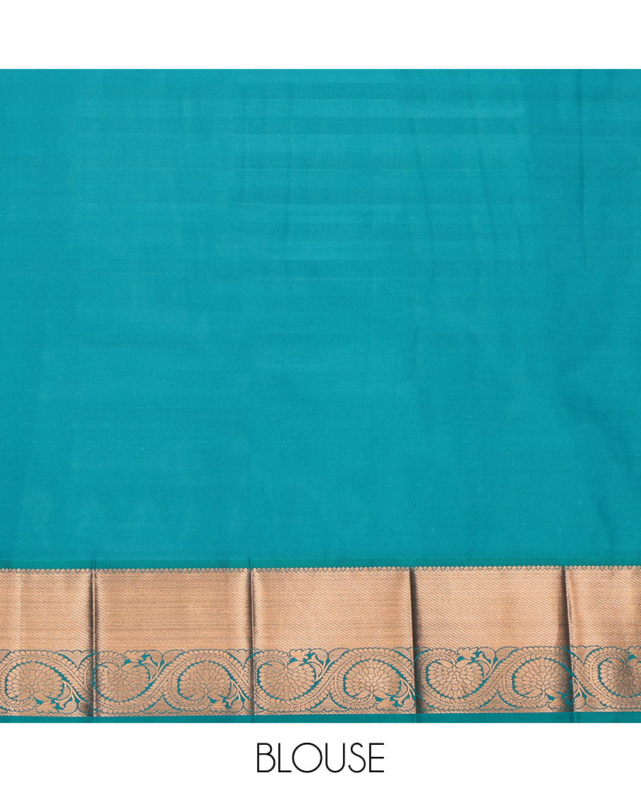 Mauve Budget Silk Saree, Spotlighted with Jacquard, Complemented by a Contrast Floral Creeper Zari Border, Jaal Pallu, and a Contrast Blouse