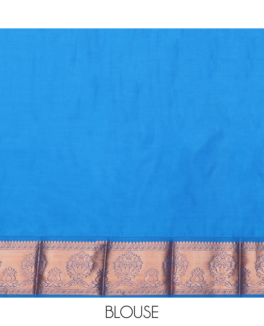 Pink Budget Silk Saree, Beautified with Jacquard Design, Complemented by a Contrast Zari Border, Jaal Pallu, and Contrast Blouse
