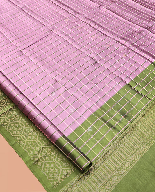 Lavender Mayuri Lite Silk Mix Saree