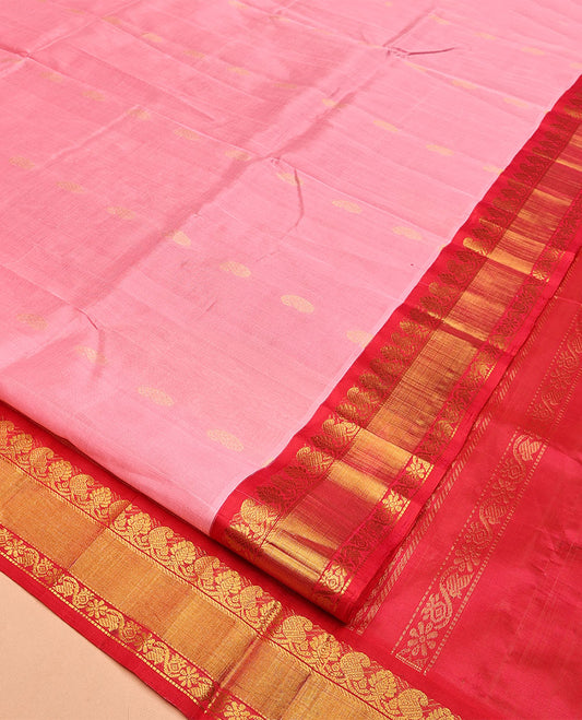 Pink Kuppadam Silk Saree