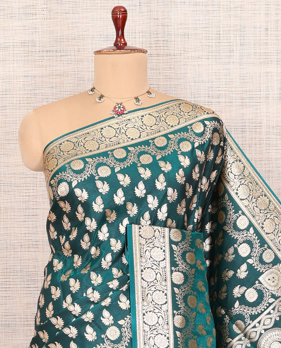 Green Banaras Nylon Saree