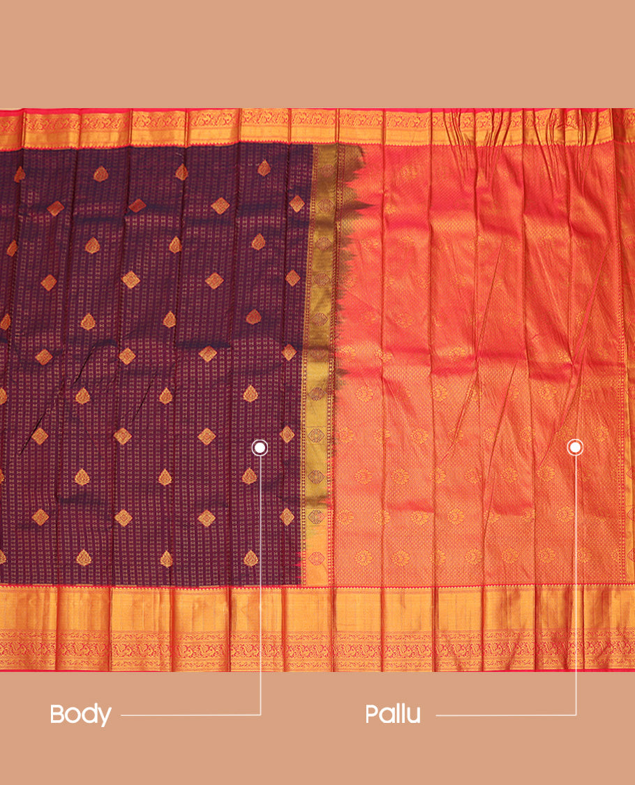 Maroon Budget Silk Saree