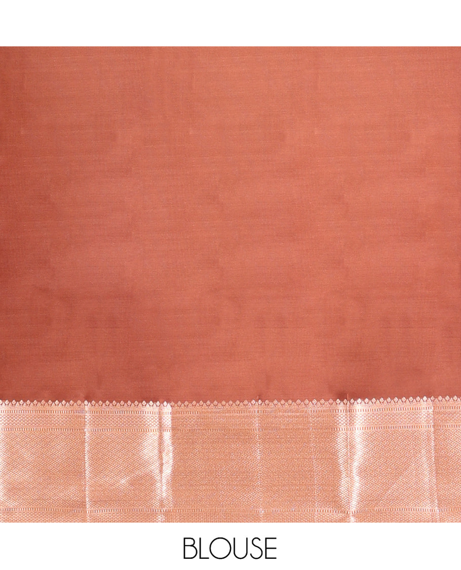Brown Vasundhara Lite Silk Mix Saree, Bedecked with Zari Buttas, a Traditional Zari Border, Grand Jaal Pallu, and a Matching Blouse