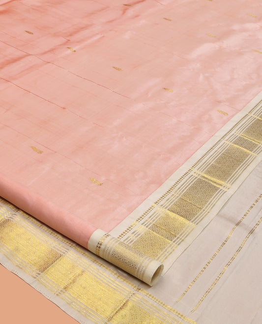 Baby Pink Kanchipuram Silk Saree